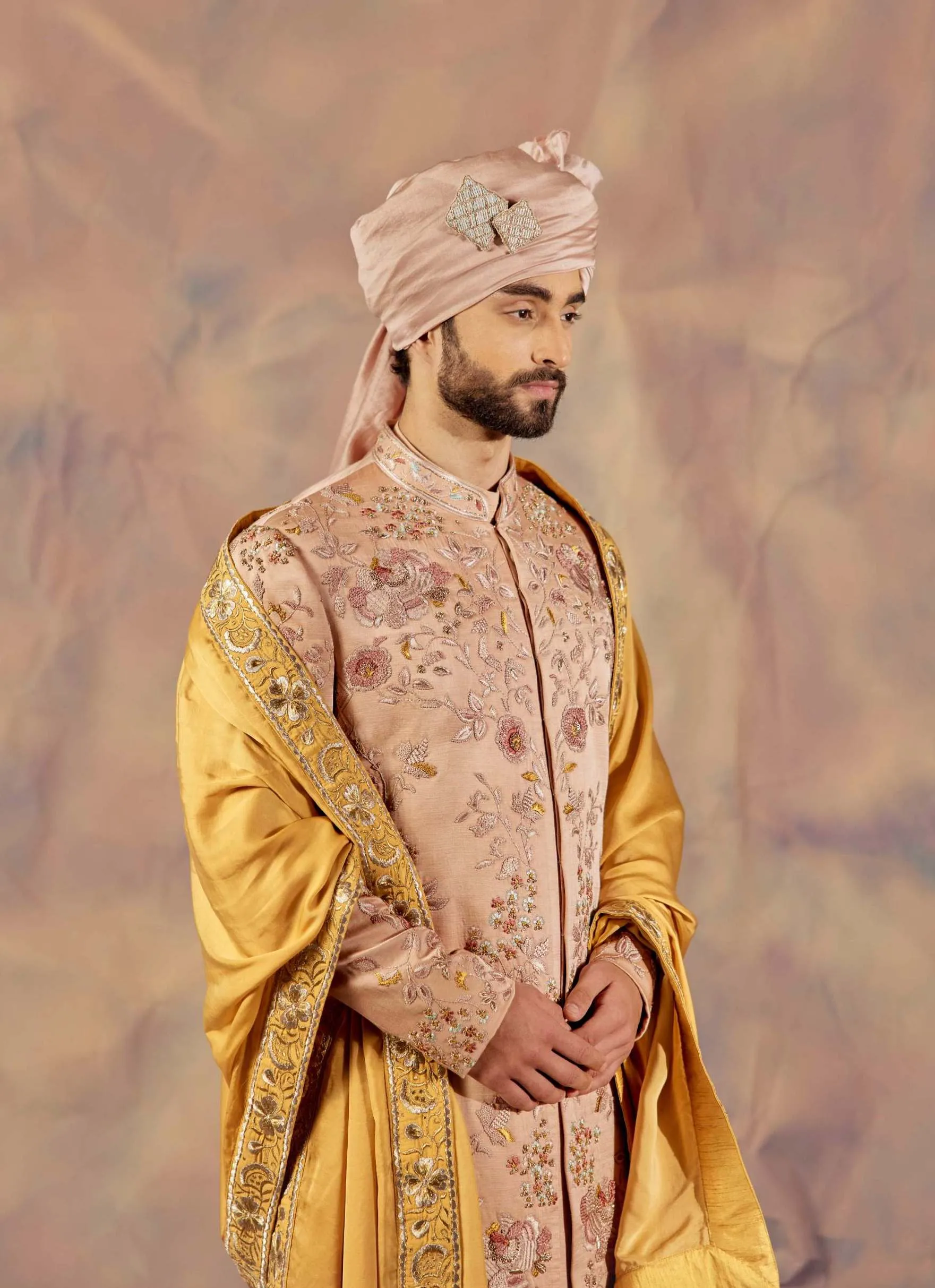 Champagne Santé Sherwani Set
