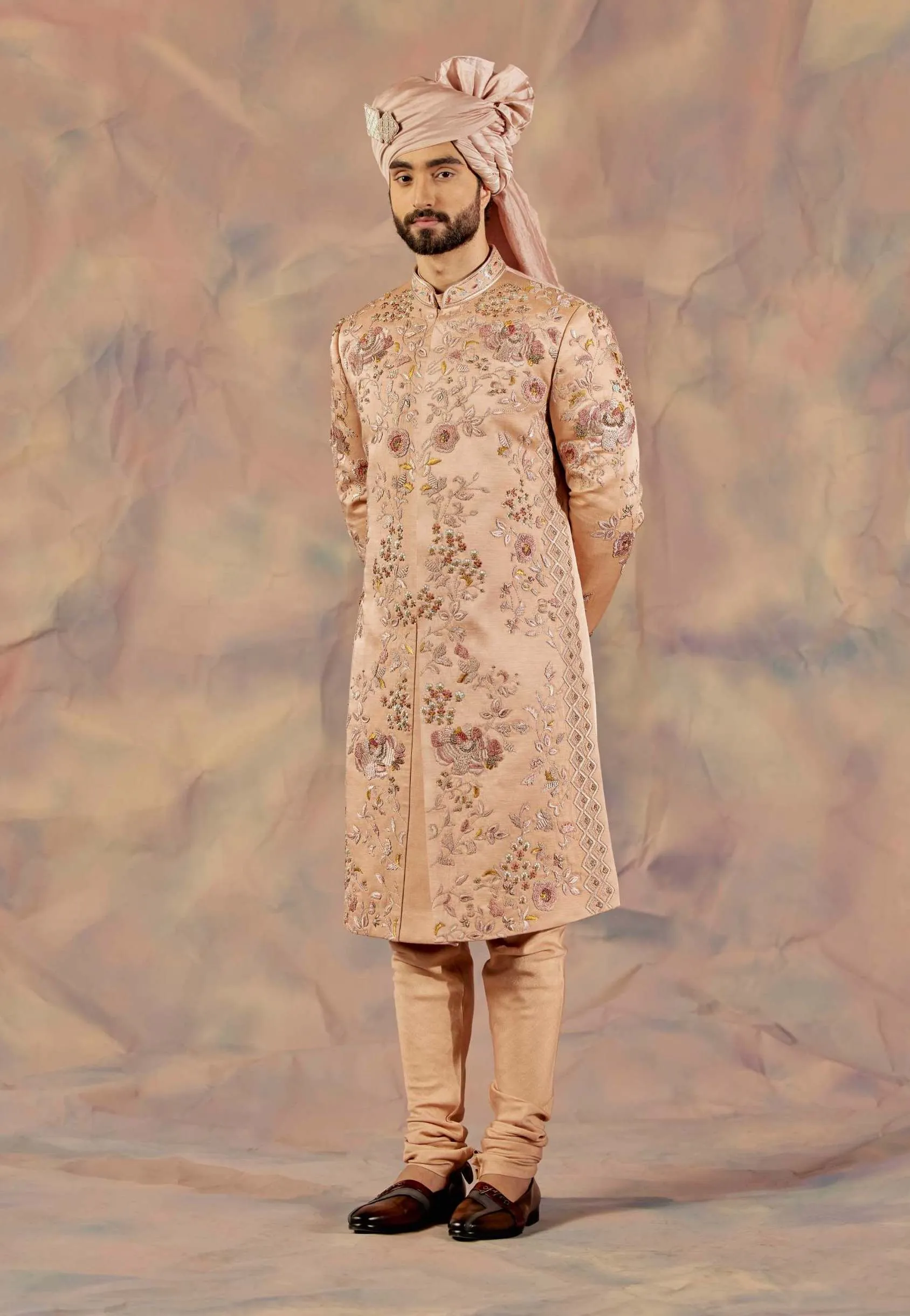 Champagne Santé Sherwani Set