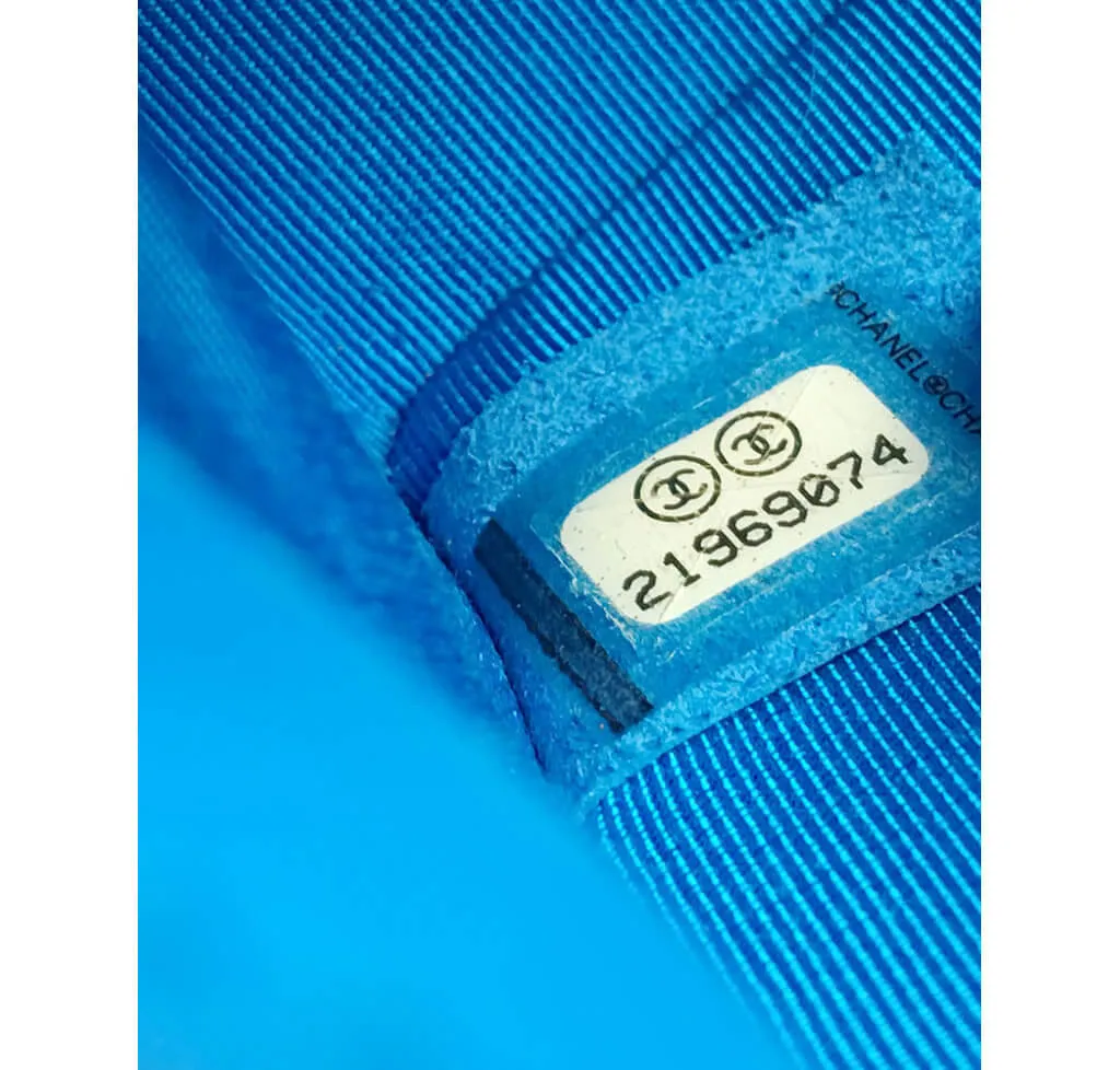 Chanel Boy Bag Electric Blue Patent Leather