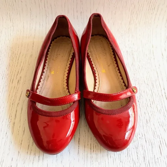 Charlotte Olympia Red Patent Leather Mary Jane Incy Dress Shoes EU 27 US 10T
