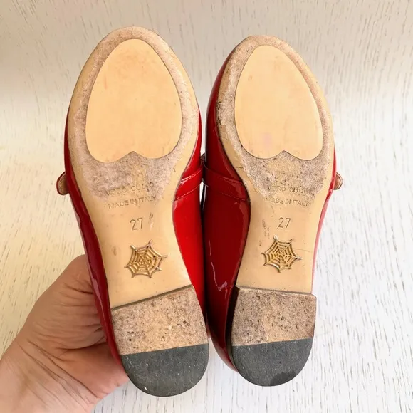 Charlotte Olympia Red Patent Leather Mary Jane Incy Dress Shoes EU 27 US 10T