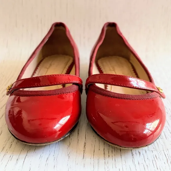 Charlotte Olympia Red Patent Leather Mary Jane Incy Dress Shoes EU 27 US 10T