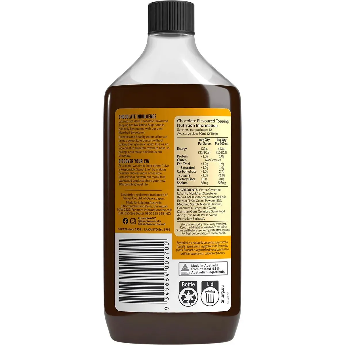 Chocolate Flavoured Syrup
