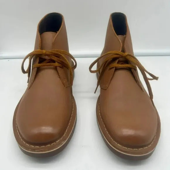 Clarks Bushacre 3 Chukka Boot Men Size 7 Leather Upper Lace Up Ankle Brown