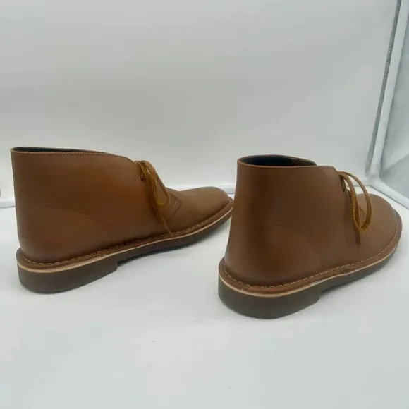 Clarks Bushacre 3 Chukka Boot Men Size 7 Leather Upper Lace Up Ankle Brown