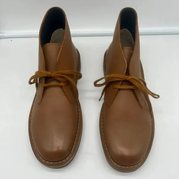 Clarks Bushacre 3 Chukka Boot Men Size 7 Leather Upper Lace Up Ankle Brown