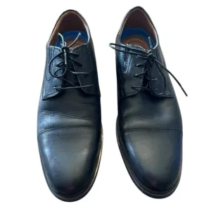 Clarks Collection Whiddon Cap-Toe Oxford Black Leather Shoes - Men’s Size 11