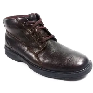Clarks Men's Brawley Up Brown Comfort Leather Ankle Boots Thick Rubber Outsole