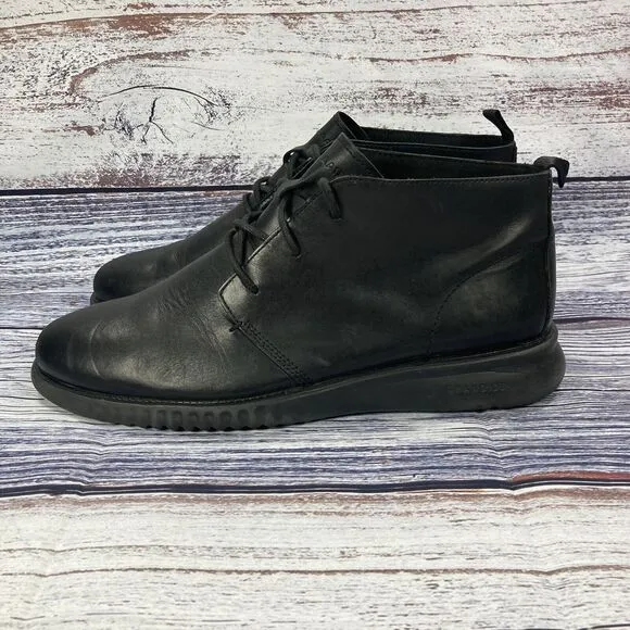 Cole Haan 2.Zerogrand C26198 Black Leather Chukka Boots, Men’s Size 11