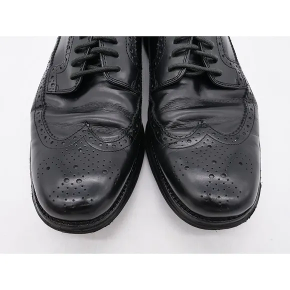 Cole Haan Dress Shoes Mens 10.5 Black Leather Lunarlon Longwing Wingtip Oxford
