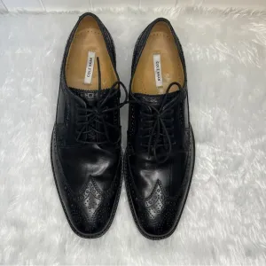 Cole Haan Lionel Long Wing Oxford Black Leather Mens size 8M Style : C13374