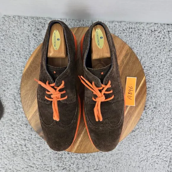 Cole Haan LunarGrand Brown Suede Leather Wingitp Brogue Casual Oxford Men 10.5