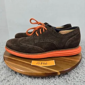 Cole Haan LunarGrand Brown Suede Leather Wingitp Brogue Casual Oxford Men 10.5