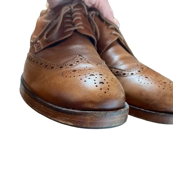 Cole Haan Modern Wingtip British Brown Leather Oxford Dress Shoes Men's Size 9