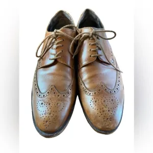 Cole Haan Modern Wingtip British Brown Leather Oxford Dress Shoes Men's Size 9