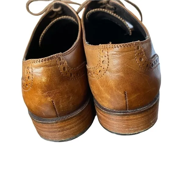Cole Haan Modern Wingtip British Brown Leather Oxford Dress Shoes Men's Size 9