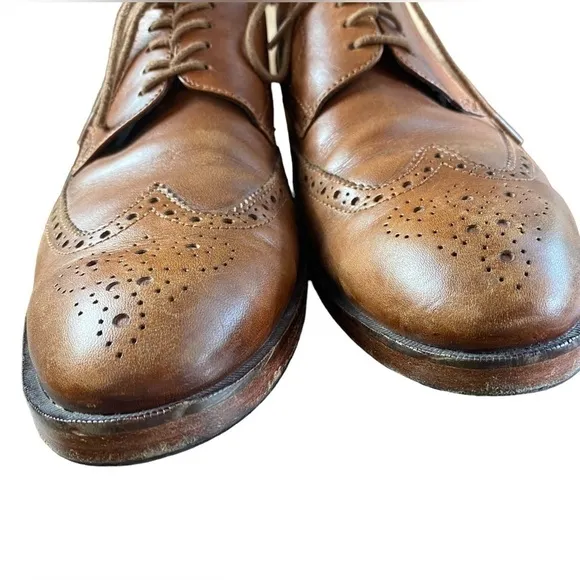 Cole Haan Modern Wingtip British Brown Leather Oxford Dress Shoes Men's Size 9