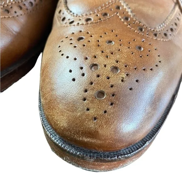 Cole Haan Modern Wingtip British Brown Leather Oxford Dress Shoes Men's Size 9