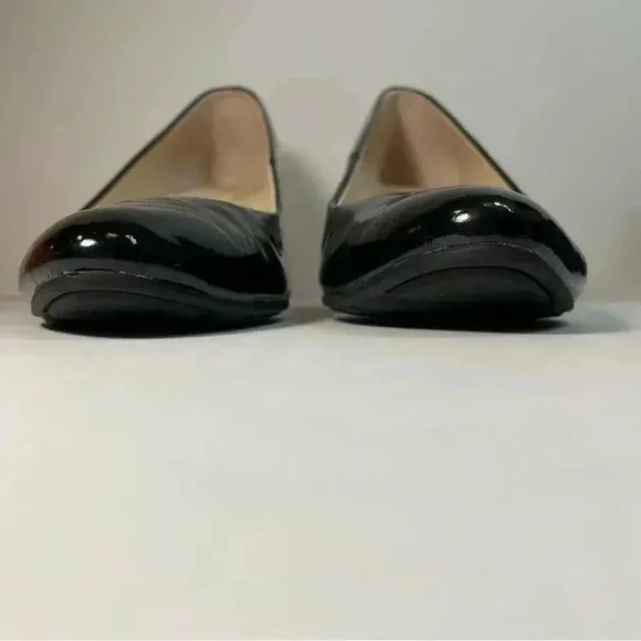 Cole Haan Women’s Tali Luxe Wedge Black Patent Leather Slip On Shoes Size 7B