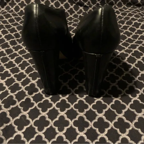 Cole Hann Womens NikeAir Shoe Booties Sz 8.5 Leather Black Ankle Brazil