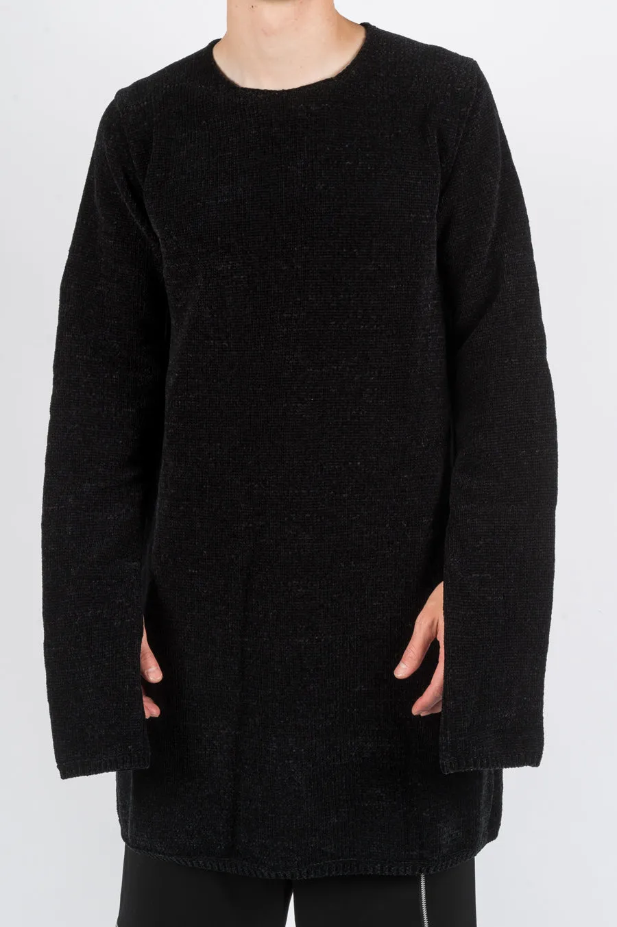 COMME DES GARCONS HOMME PLUS KNITTED SWEATER BLACK