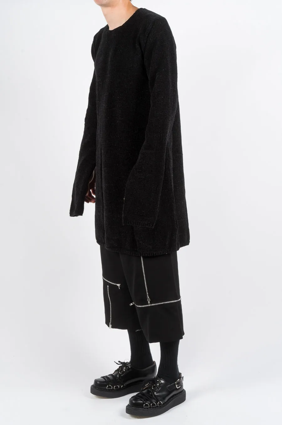 COMME DES GARCONS HOMME PLUS KNITTED SWEATER BLACK