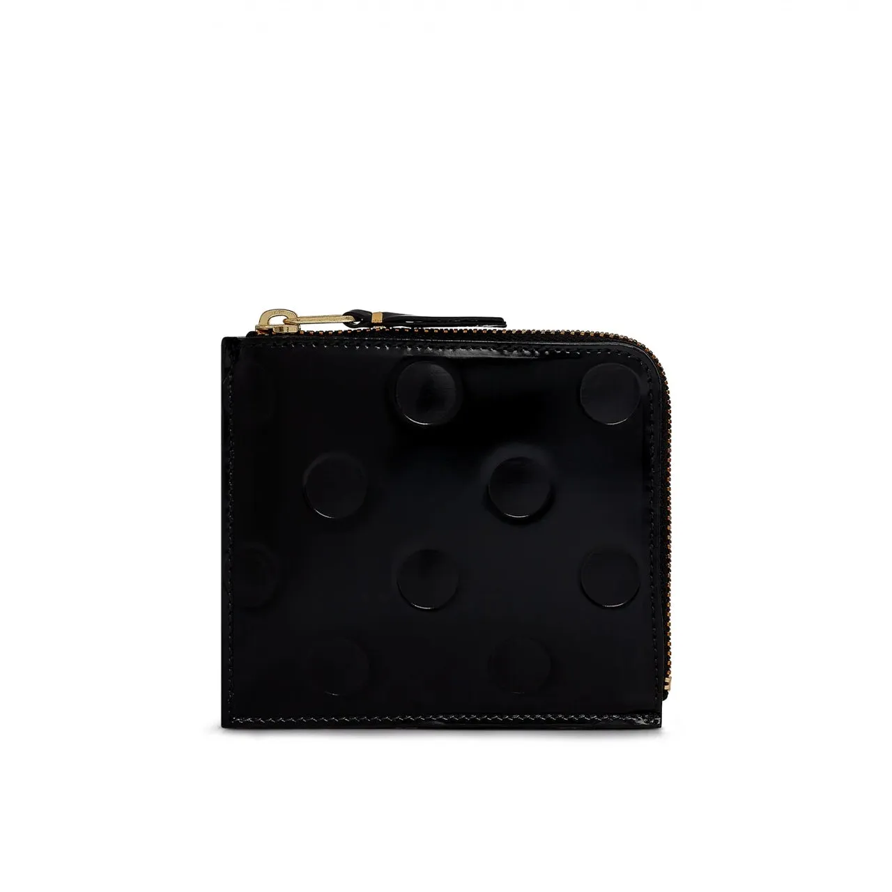 comme des garçons polka dots embossed wallet (black)