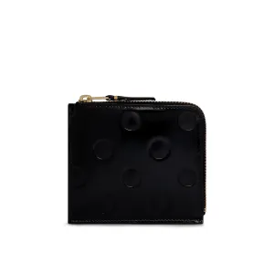 comme des garçons polka dots embossed wallet (black)