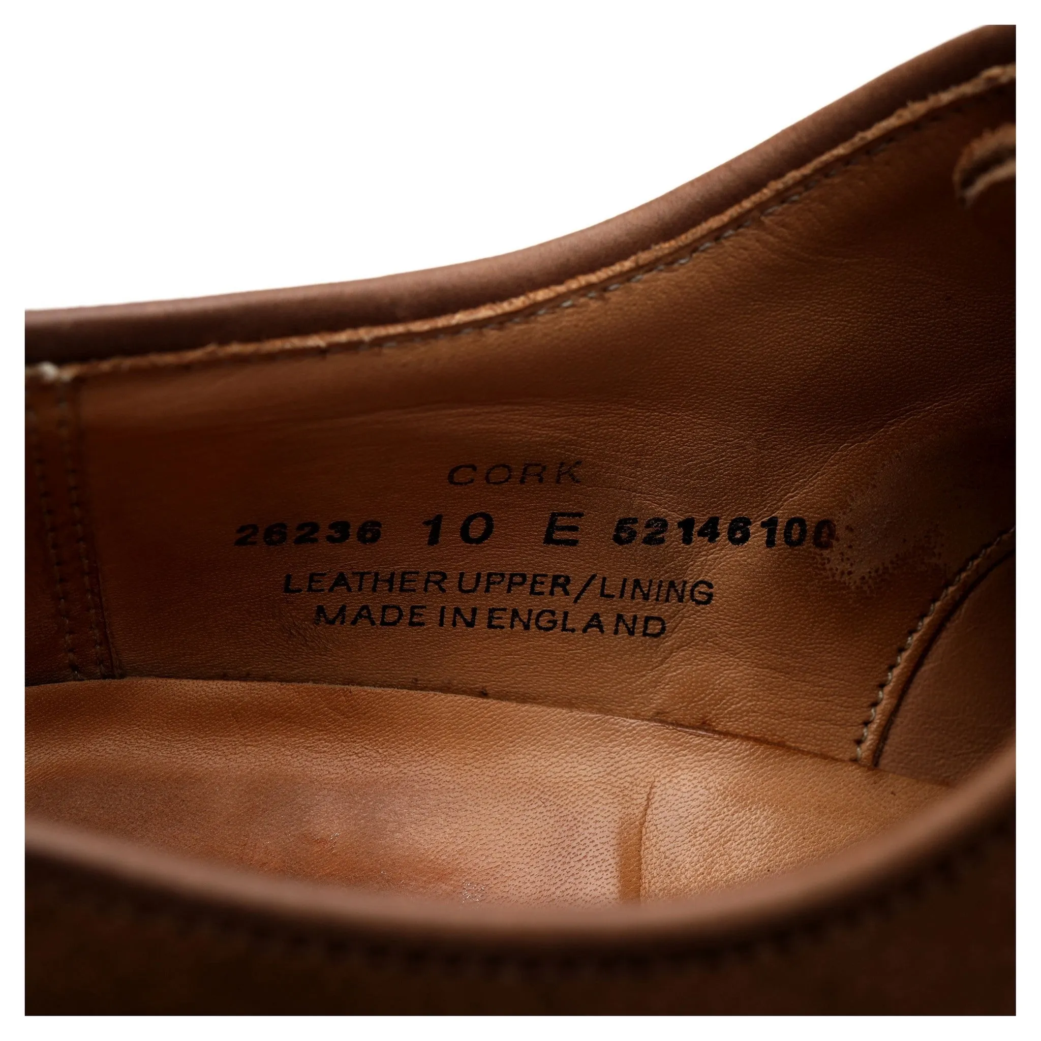 'Cork' Snuff Brown Suede Apron Derby UK 10 E