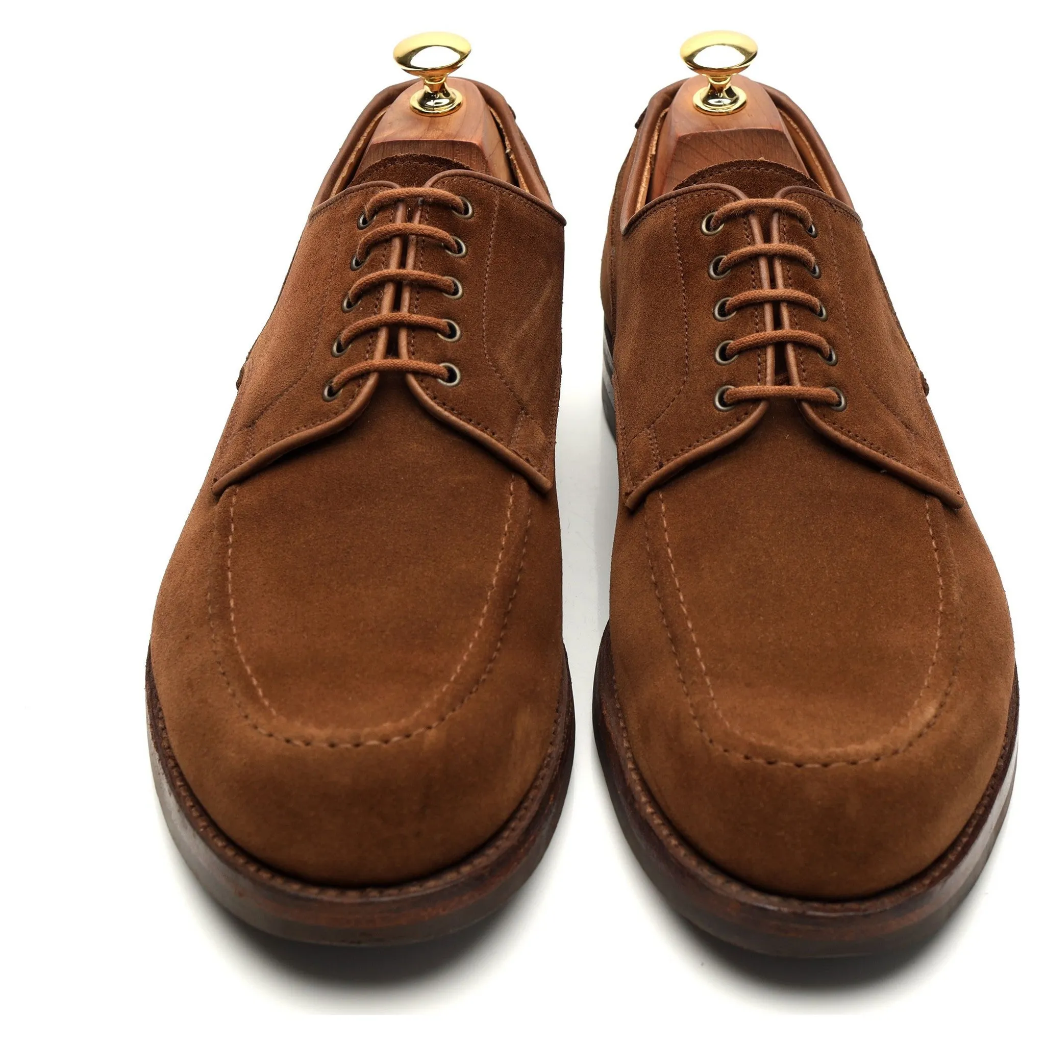 'Cork' Snuff Brown Suede Apron Derby UK 10 E