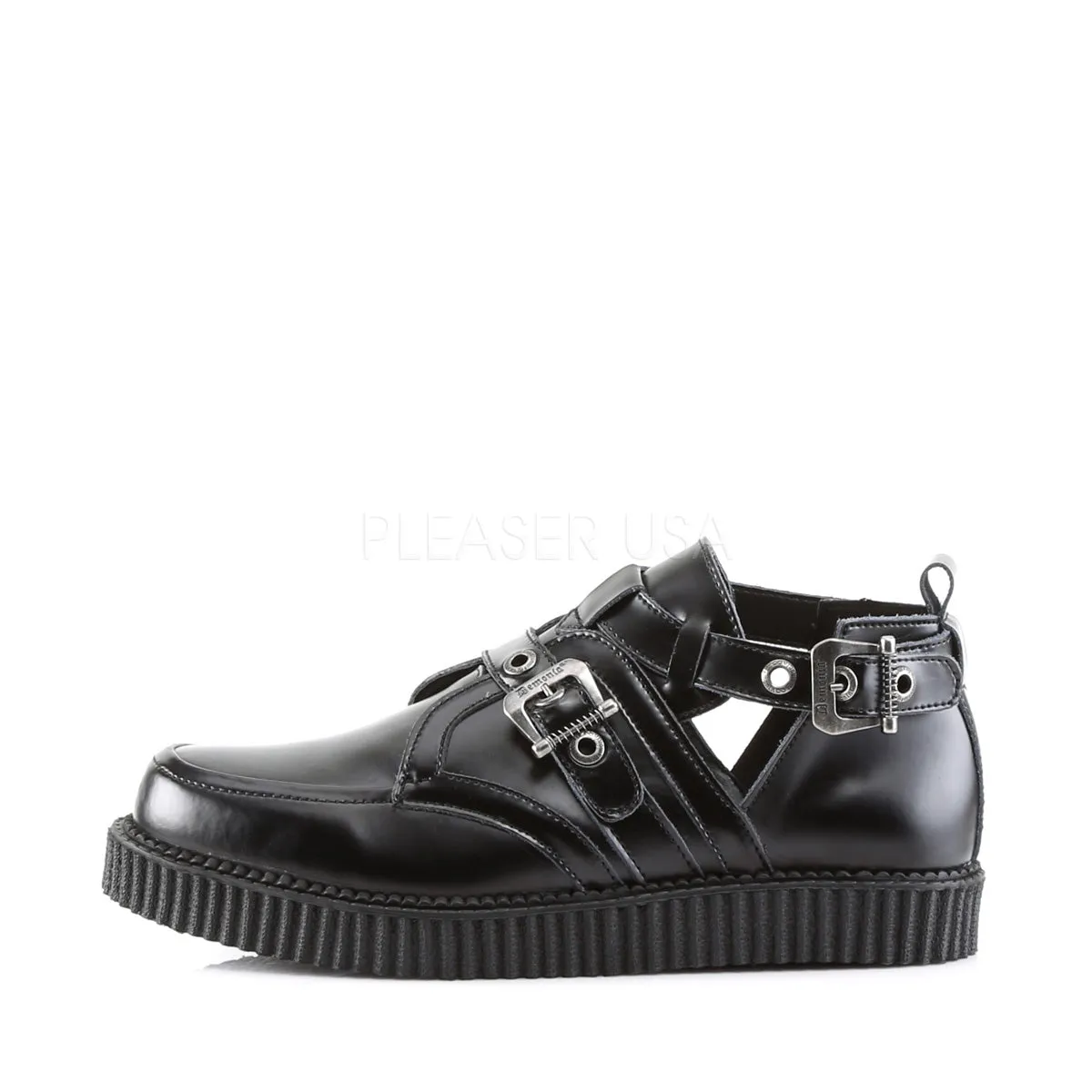 CREEPER-615  Black Leather