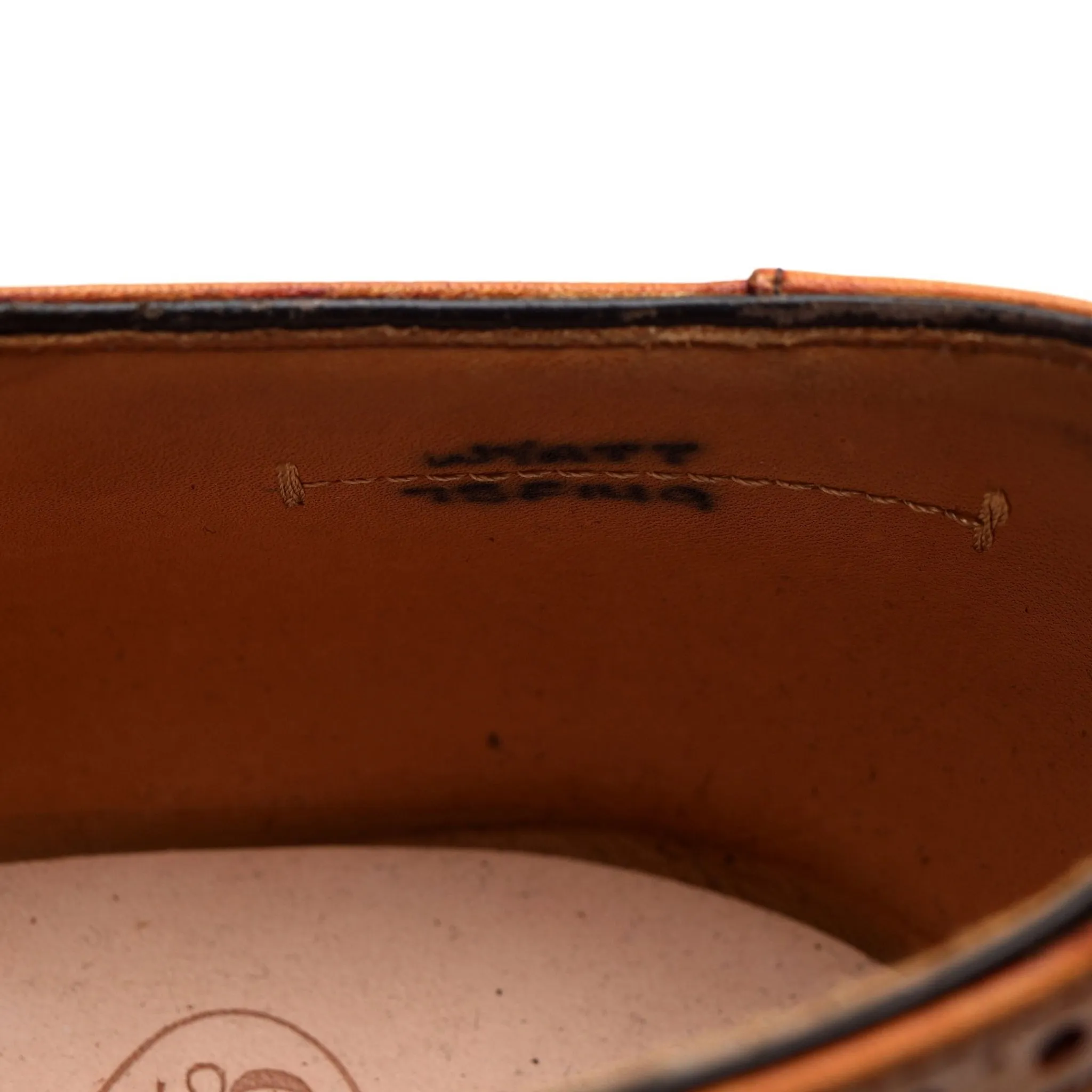 Crown Collection 'Wyatt' Tan Brown Leather Double Monk Strap UK 7.5 F
