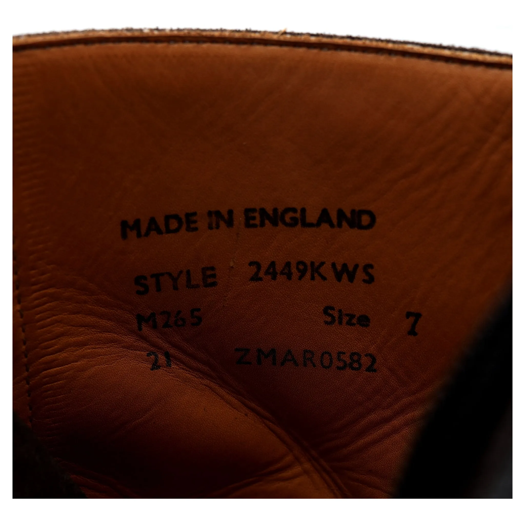 Dark Brown Waxed Leather Boots UK 7