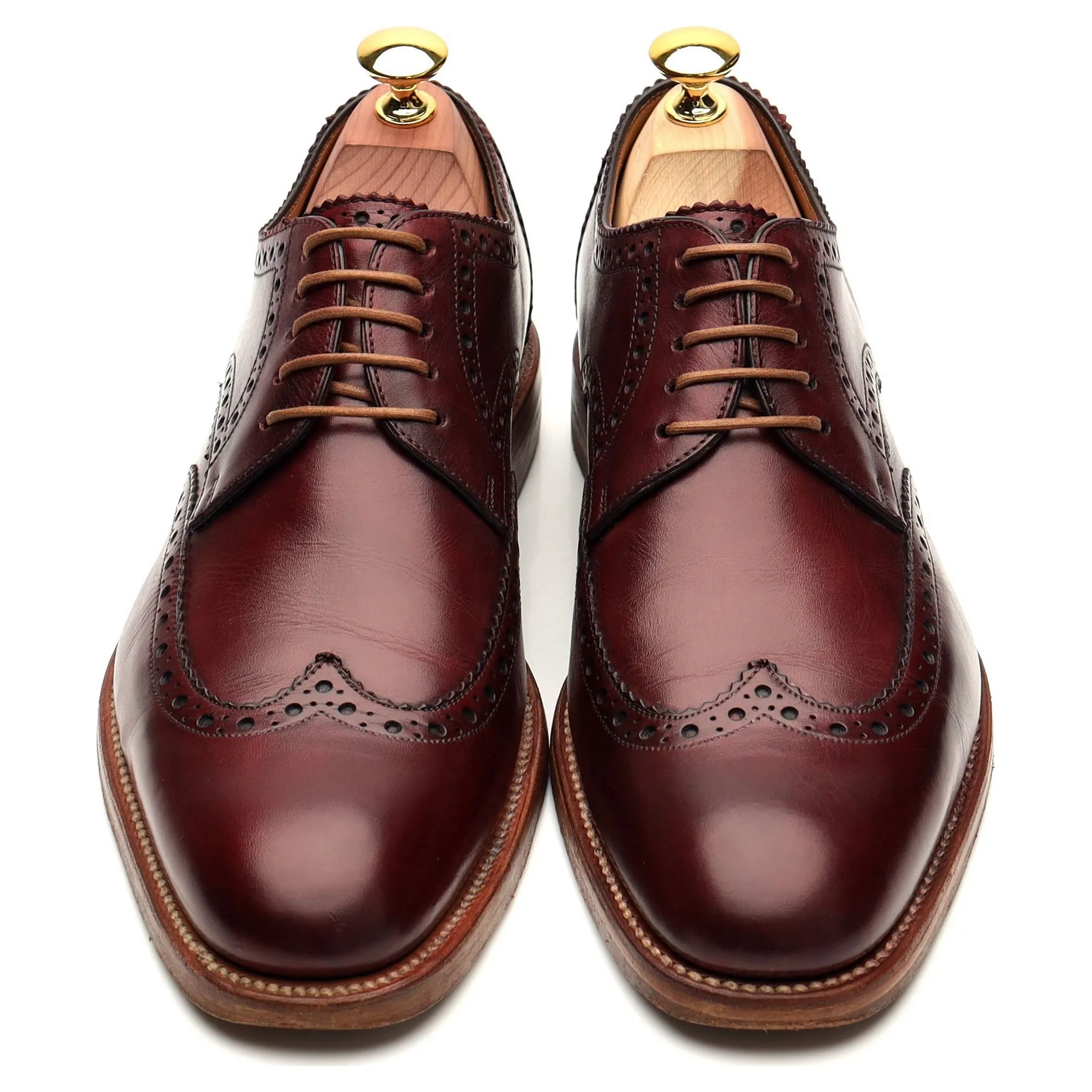 Design 'Rankin' Burgundy Leather Derby Brogue UK 7 F