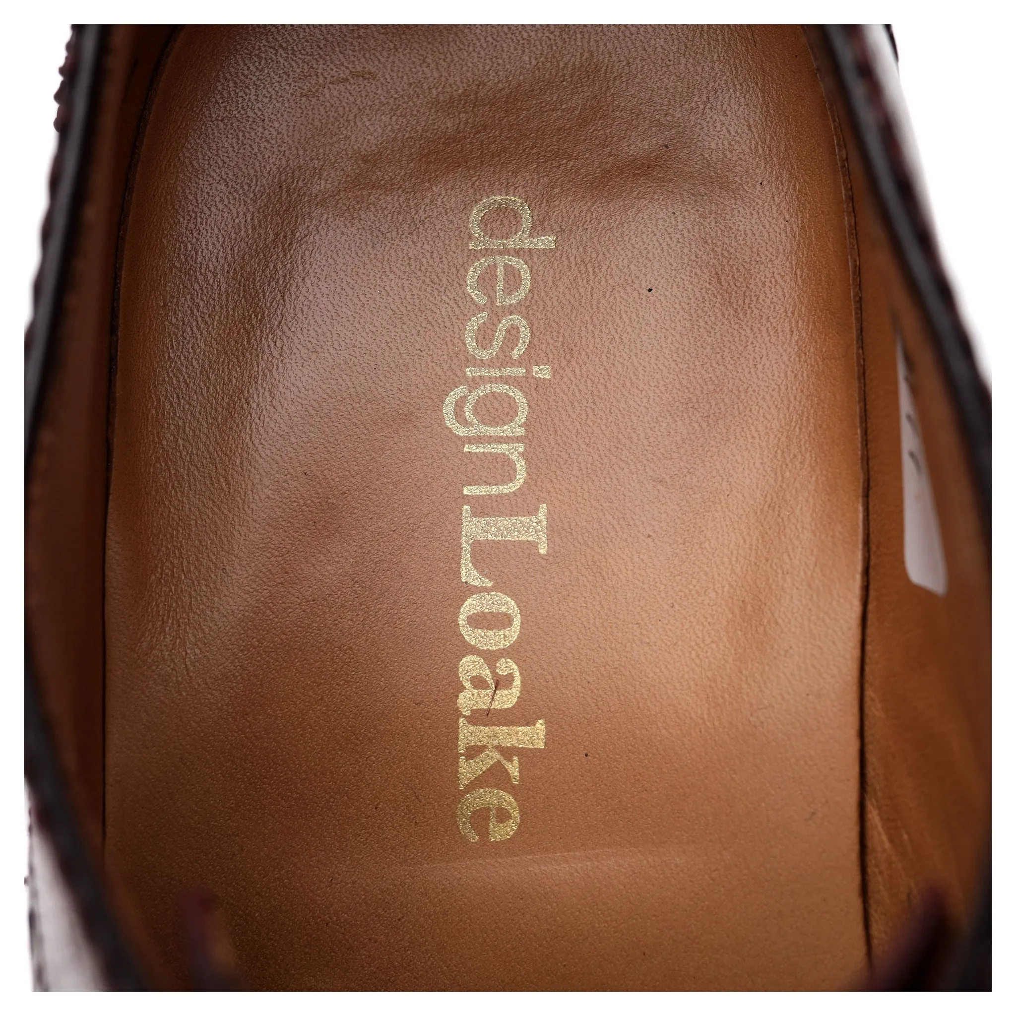 Design 'Rankin' Burgundy Leather Derby Brogue UK 7 F