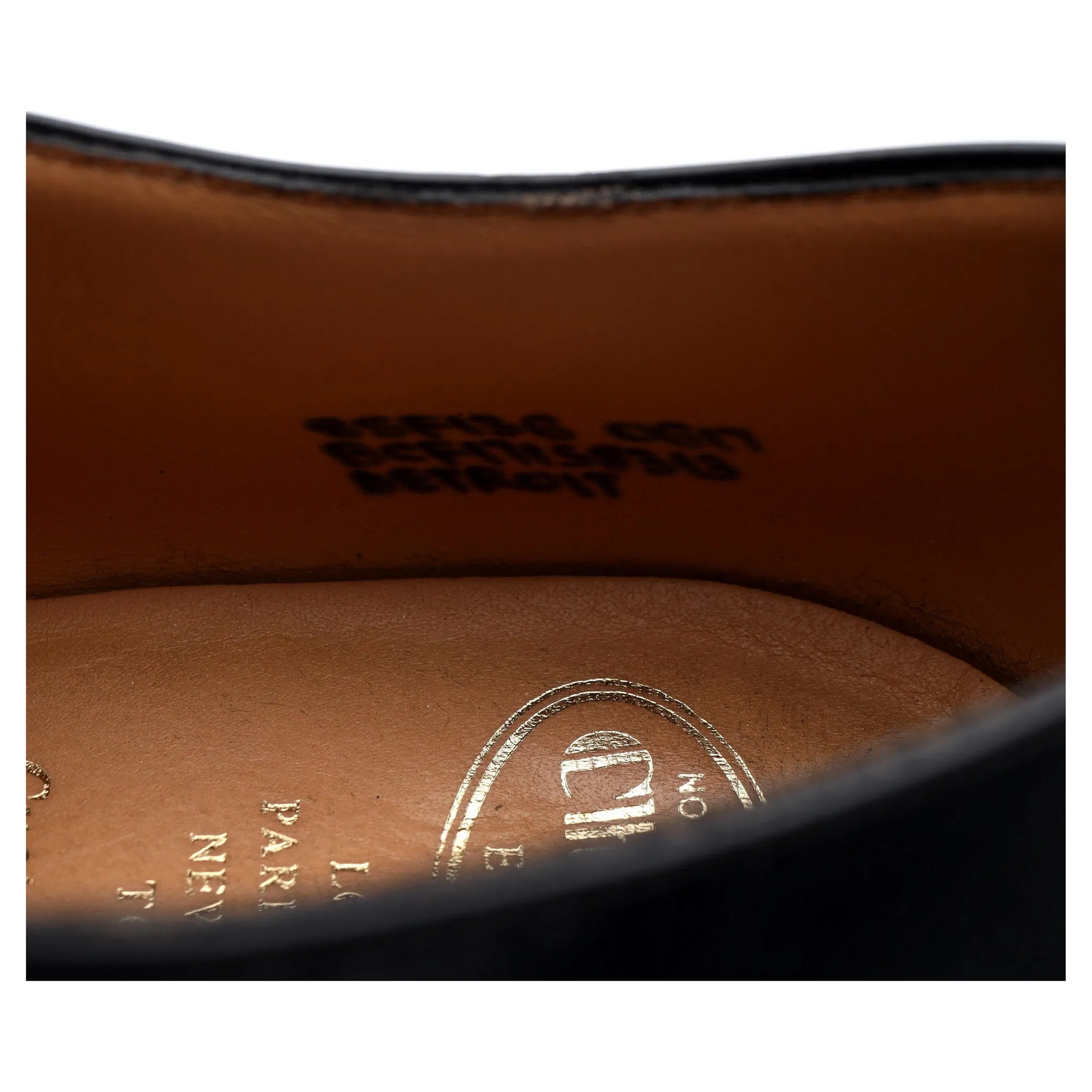 'Detroit' Black Leather Double Monk Strap UK 8.5 F