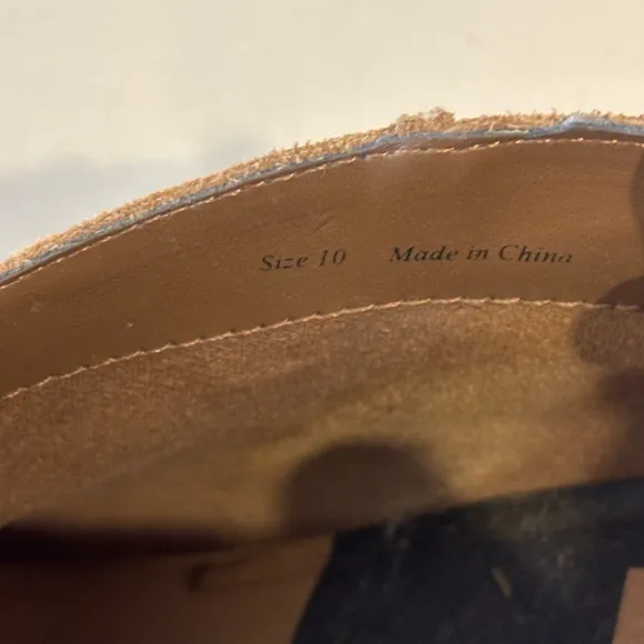 Dolce Vita Helms Brown Suede Stacked Heel Slip On Ankle Boots Women’s Size 10