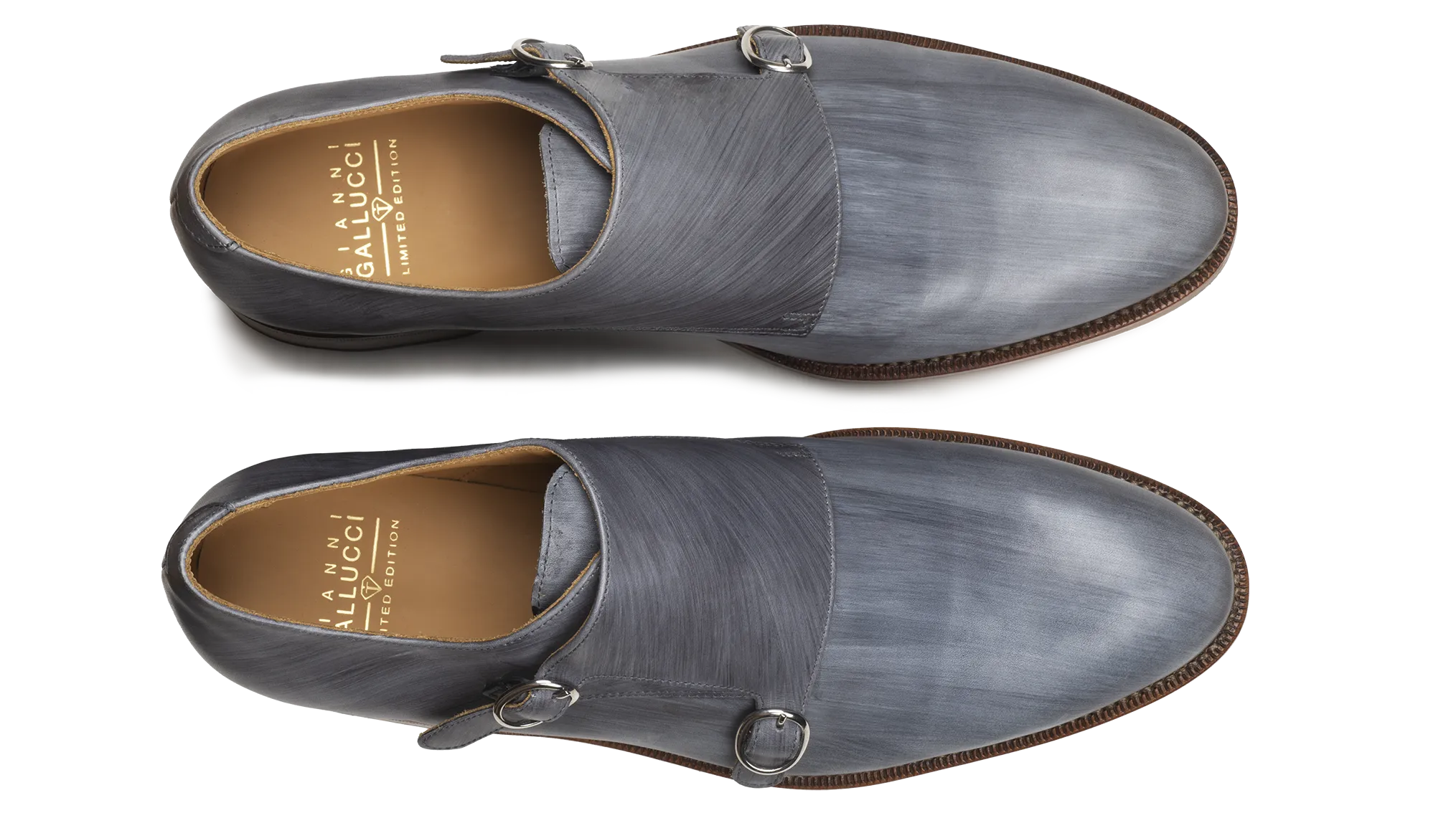 Double Monk 043 Grey  - Goodyear welted