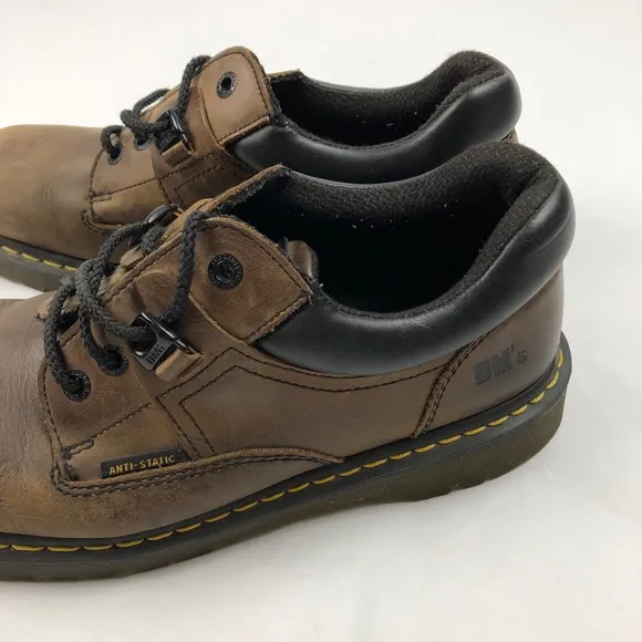 Dr‎ Martens Industrial Oxford Hard Toe Brown Leather AW004 7733 Size 13