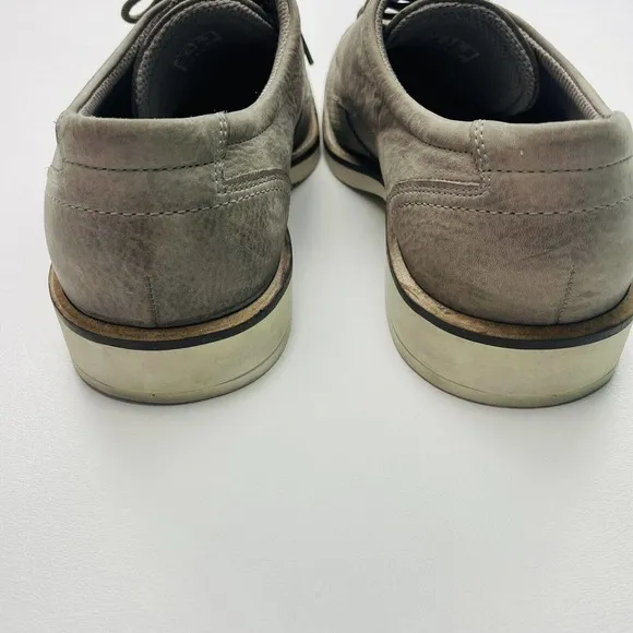 Ecco Mens Biarritz Perforated Suede Lace Up Derby Shoes Size 8 Brownish Gray