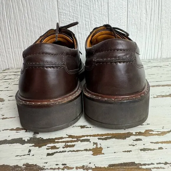 ECCO Men's Oxfords Round Toe Dark Brown Dress Shoes 33154 Career Business Sz 42