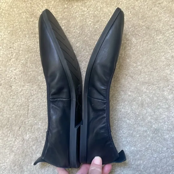 Eileen Fisher Notion Ballet Flat Black Leather Womens 8