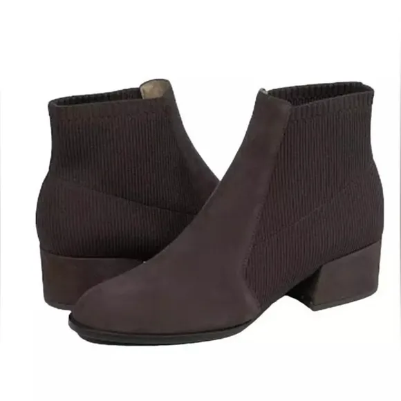 Eileen Fisher Women's Brown Aesop Leather Booties Size US 8.5