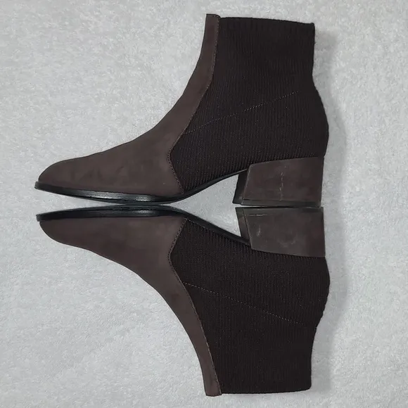 Eileen Fisher Women's Brown Aesop Leather Booties Size US 8.5