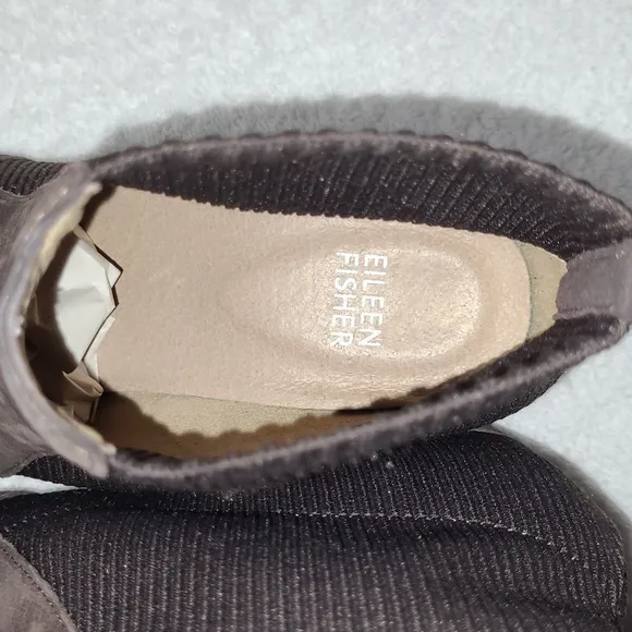 Eileen Fisher Women's Brown Aesop Leather Booties Size US 8.5
