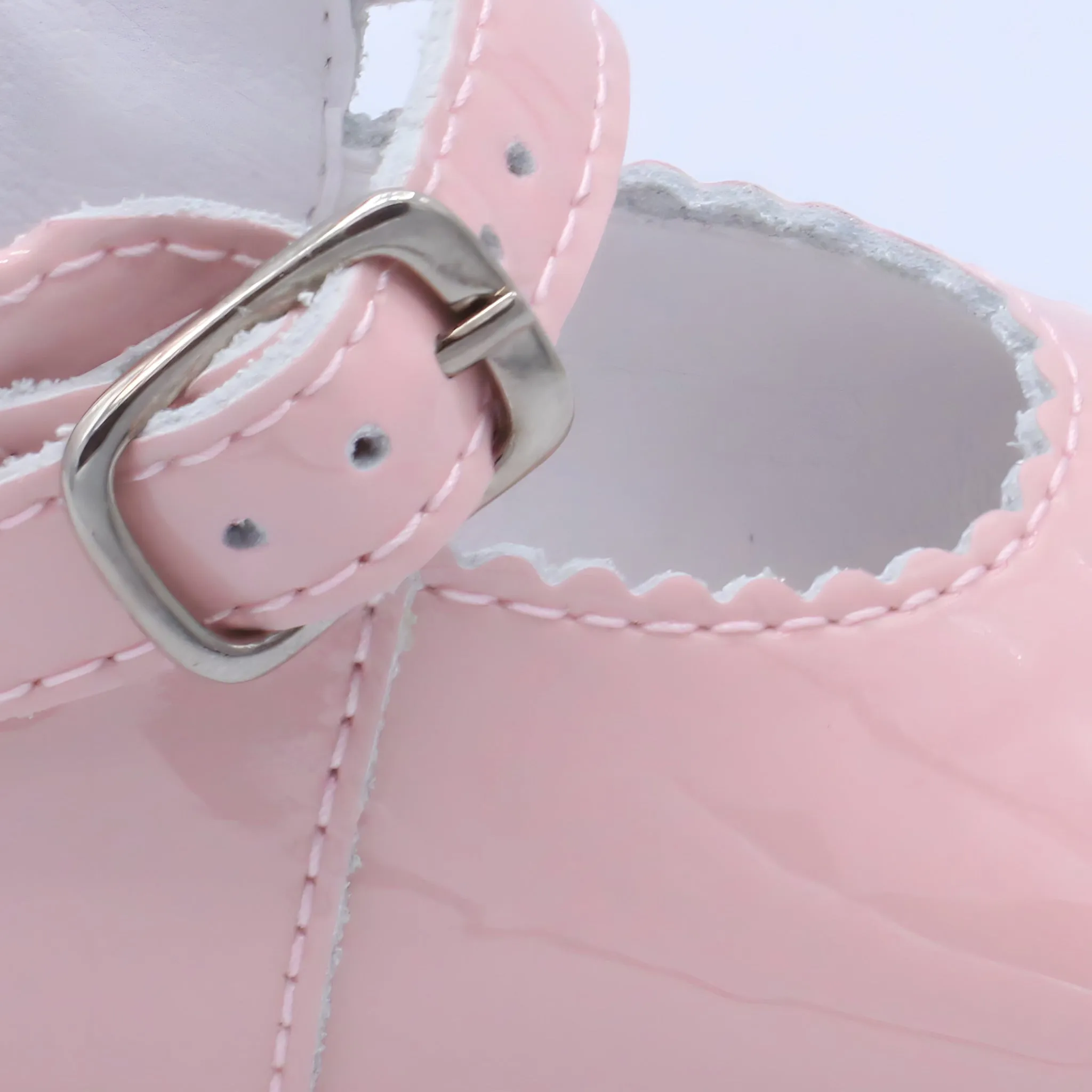 'Ella' Girls Pink Patent Bar Shoes