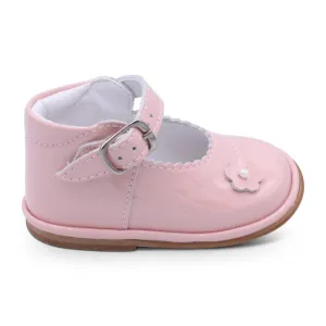 'Ella' Girls Pink Patent Bar Shoes