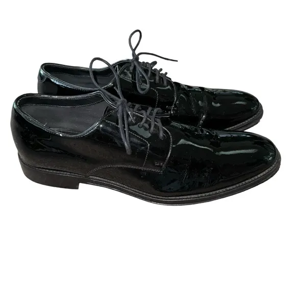 EUC The Black Tux Men's Patent Leather Derby Dress Shoes SH001 Black Size US 11