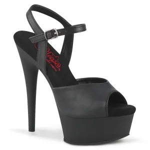EXCITE-609  Black Faux Leather/Black Matte
