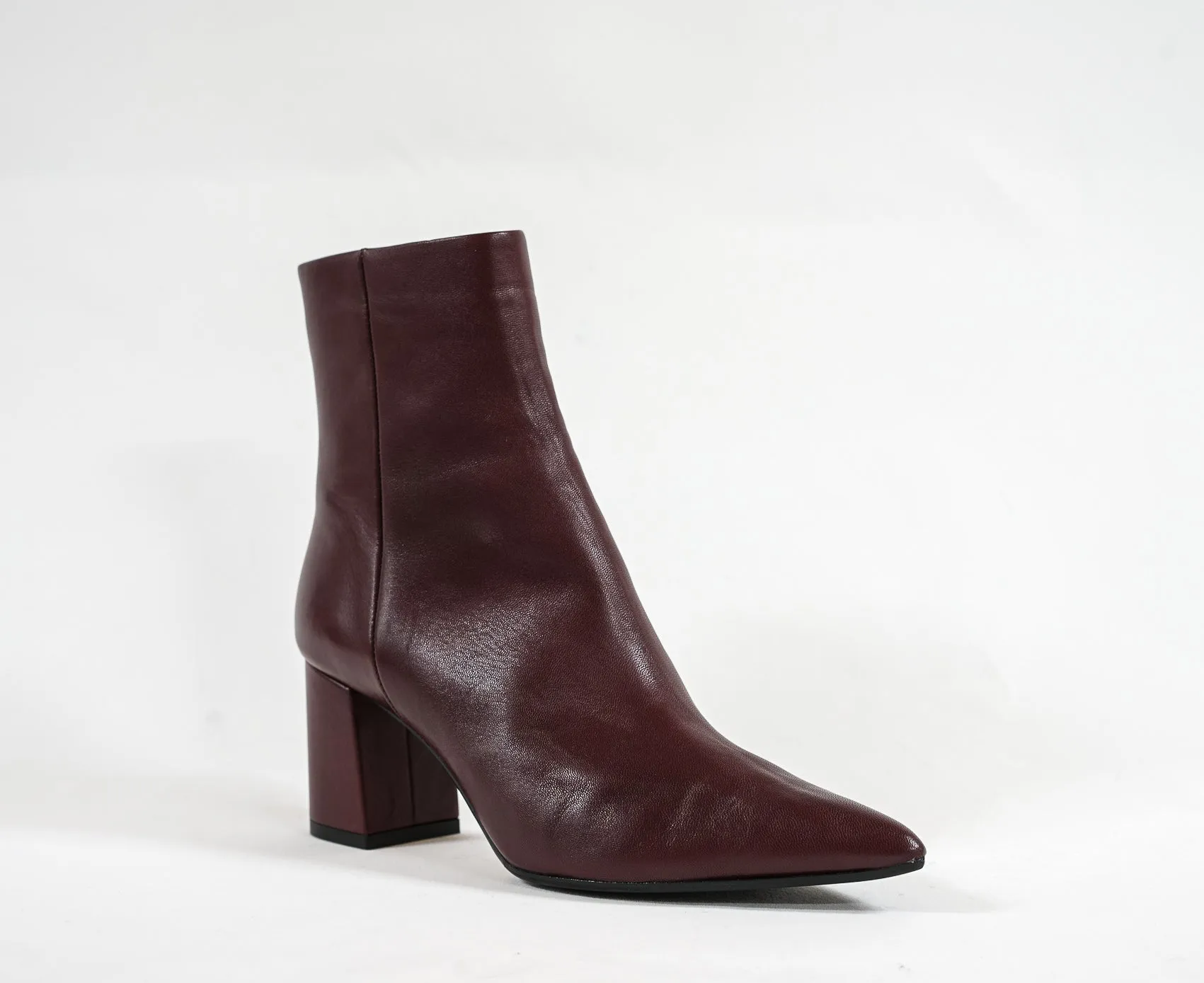 Fabio Rusconi Women's Wine Leather Ankle Boot Zara 40% OFF